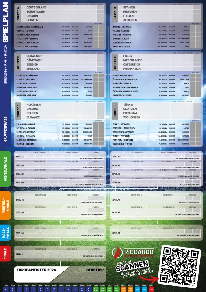 Riccardo EM-Spielplan 2024